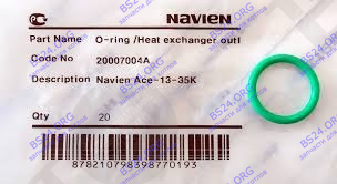 Кольцо уплотнительное O-ring NAVIEN (SILICONE,P18×2.7t) (BH2423075A, BH2423074A, 20007003A) 20007004A 