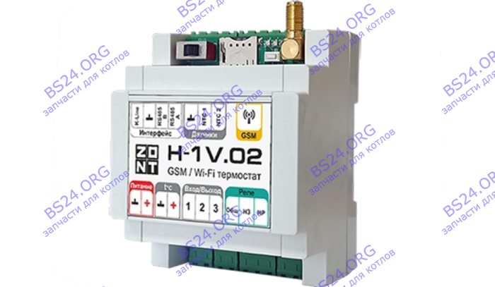 Термостат (контроллер) ZONT H-1V.02 (GSM/Wi-Fi, DIN) ML00005454 