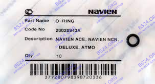 Кольцо уплотнительное O-ring NAVIEN (EPDM,P6,5.8 × 1.9) 20028943A 