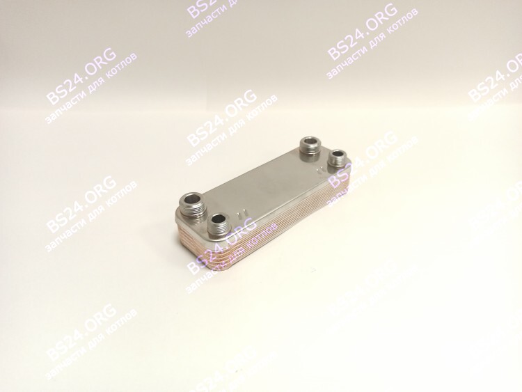 Теплообменник ГВС вторичный 12 пластин VAILLANT VCW / VMW-1, VAILLANT ThermaMAX/TurboMAX (065034, 064950, 064946, 17B2071402) ES210T-000-12F-TR 