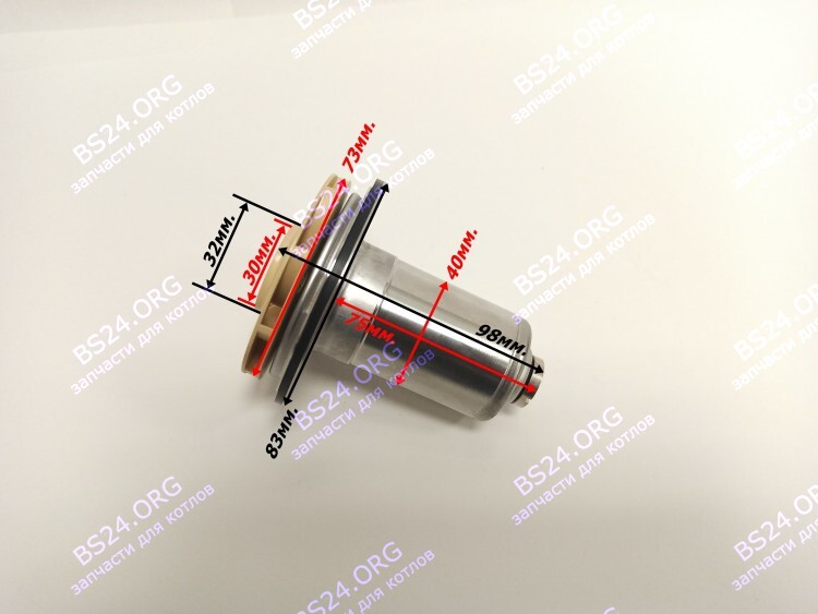Втулка  для циркуляционного насоса Protherm Lynx (Рысь) HK 11 / 24 / 28 (N-RU) Jaguar (Ягуар) 11 / 24 JTV (H-RU) Гепард 2015 (против часовой стрелки) PPR-P30CCW-P40-73 
