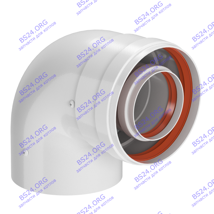 Отвод промежуточный раструбн. угол 90° (колено) D60/100 (наружный диаметр мама/папа) PK-90-05L 
